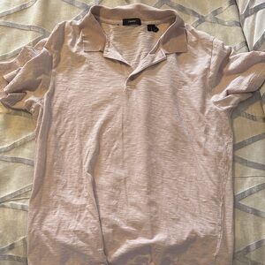 Theory Men's Light Pink Polo Shirt